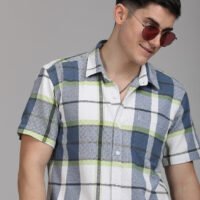 Stylofy Men Regular Fit Cotton Checks Half Sleeve Shirt - Image 4