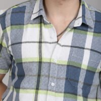 Stylofy Men Regular Fit Cotton Checks Half Sleeve Shirt - Image 7