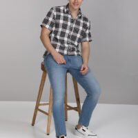 Stylofy Men Regular Fit Cotton Checks Half Sleeve Shirt - Image 6