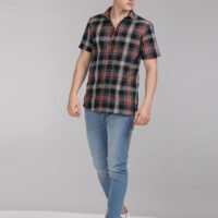 Stylofy Men Regular Fit Cotton Checks Half Sleeve Shirt - Image 5