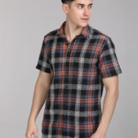 Stylofy Men Regular Fit Cotton Checks Half Sleeve Shirt - Image 6