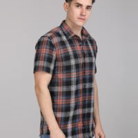 Stylofy Men Regular Fit Cotton Checks Half Sleeve Shirt - Image 7
