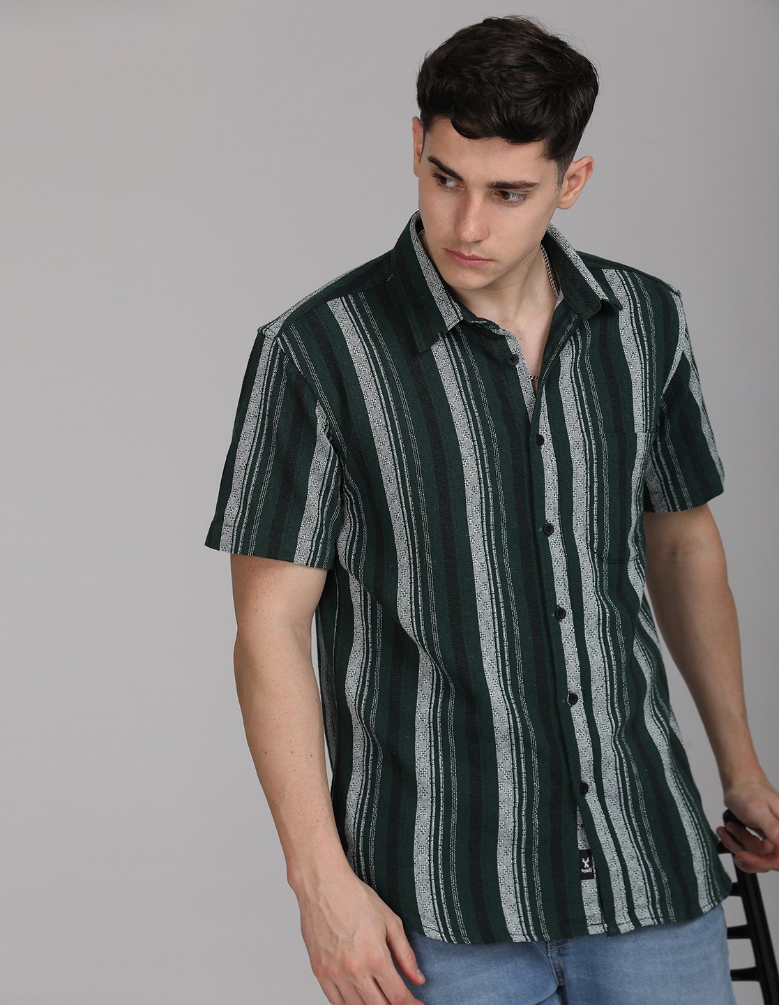 Stylofy Men Regular Fit Cotton Checks Half Sleeve Shirt
