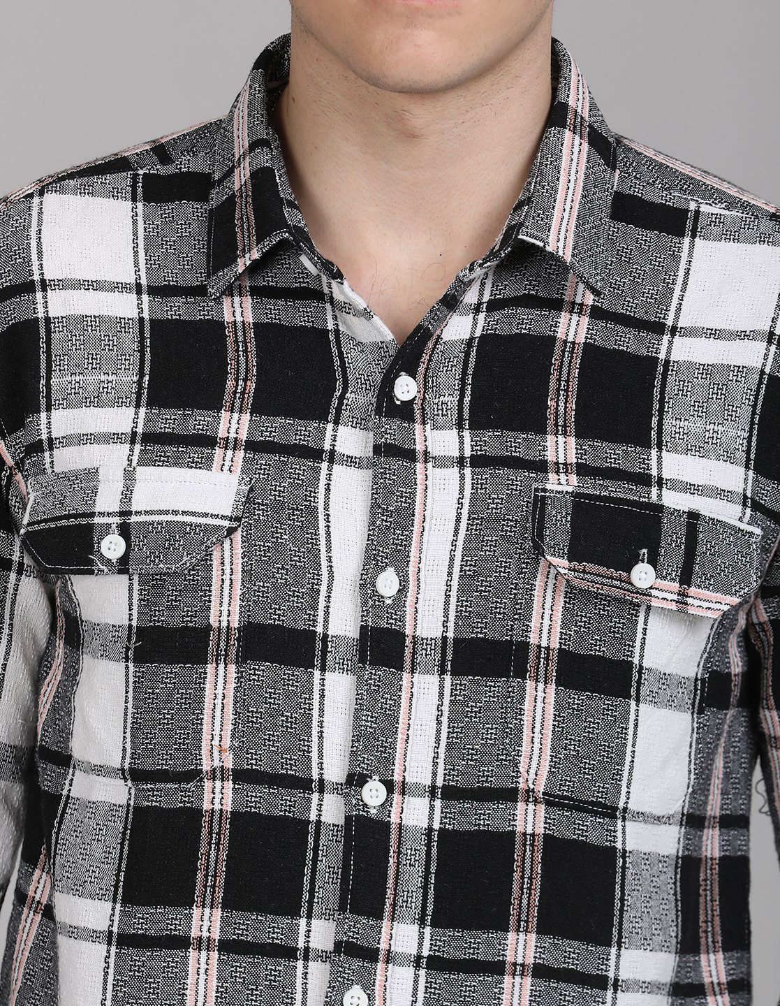 Stylofy Men Regular Fit Cotton Checks Full Sleeve Shirt