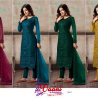 Stylish Designs Semi Stitched Suit – Kurti Pant, with Dupatta – Wine  Net Straight Cut Trouser Suit - Image 4
