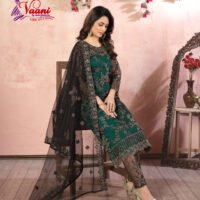 Fancy Semi Stitched Suit - Kurti Pant, with Dupatta -Green - Image 2