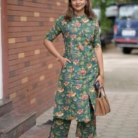 Premium Jaipuri Floral Fine Cotton Co-ord Set - Image 3