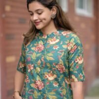 Premium Jaipuri Floral Fine Cotton Co-ord Set - Image 4