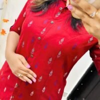 Premium Floral Fine cotton Kurti Palazzo set - Image 3