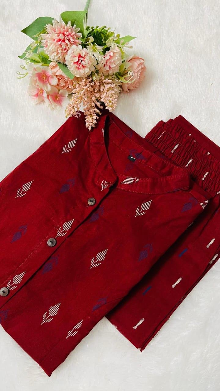 Premium Floral Fine cotton Kurti Palazzo set