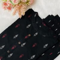 Premium Floral Fine cotton Kurti Palazzo set - Image 3