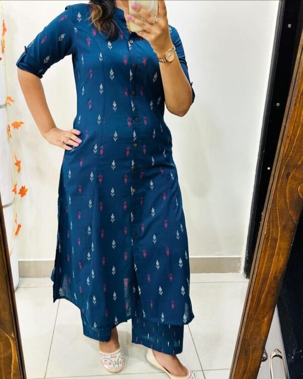 Premium Floral Fine cotton Kurti Palazzo set