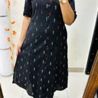 Premium Floral Fine cotton Kurti Palazzo set - Image 2